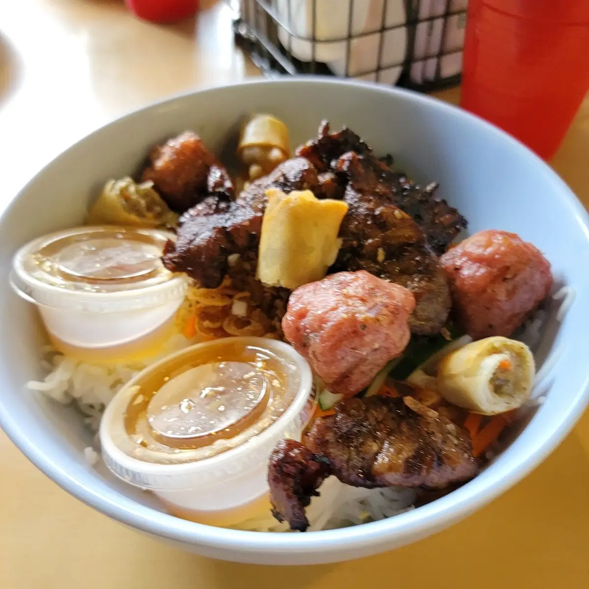 Vermicelli Combination Grilled Pork Spring Roll & Nem Nuong