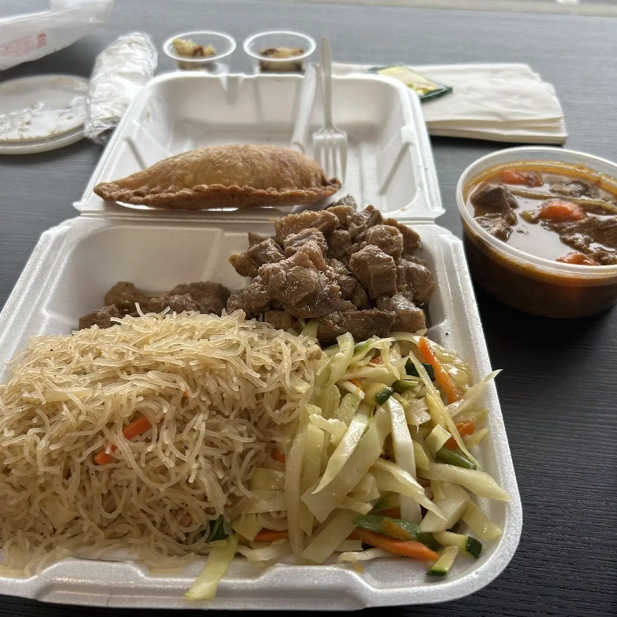Pancit and Meat Combination Plate