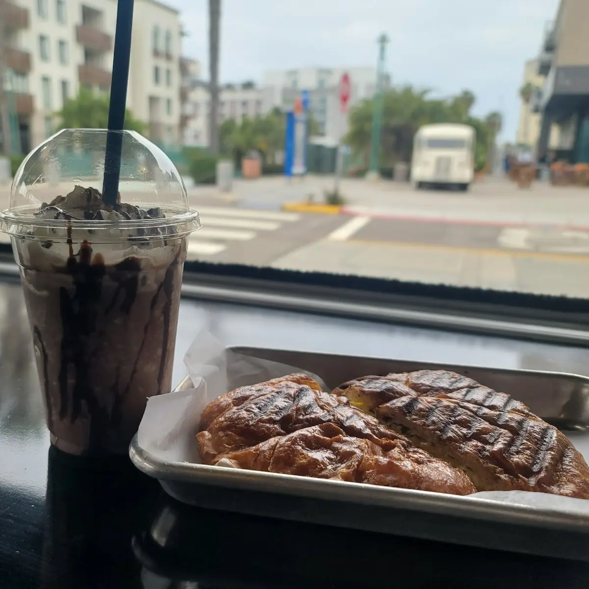 Blended Mocha and Egg Cheese Croissant