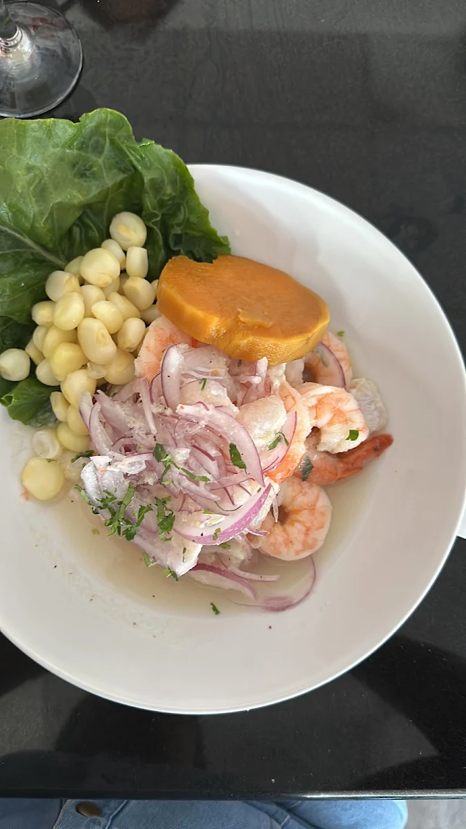 Mashed Potatoes and White Fish Ceviche (Causa Acevichada)