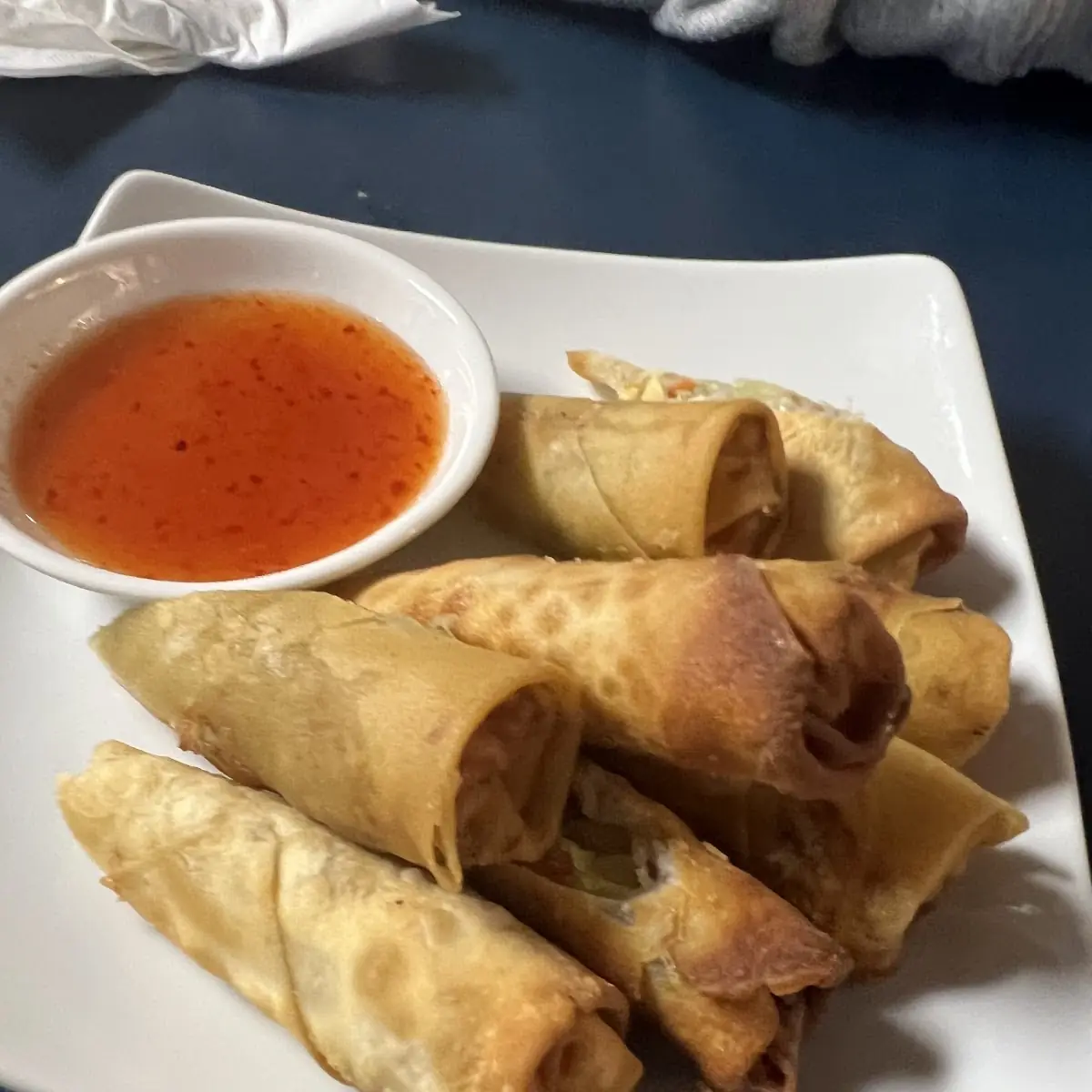 Pork Egg Rolls with Sweet Chili Sauce
