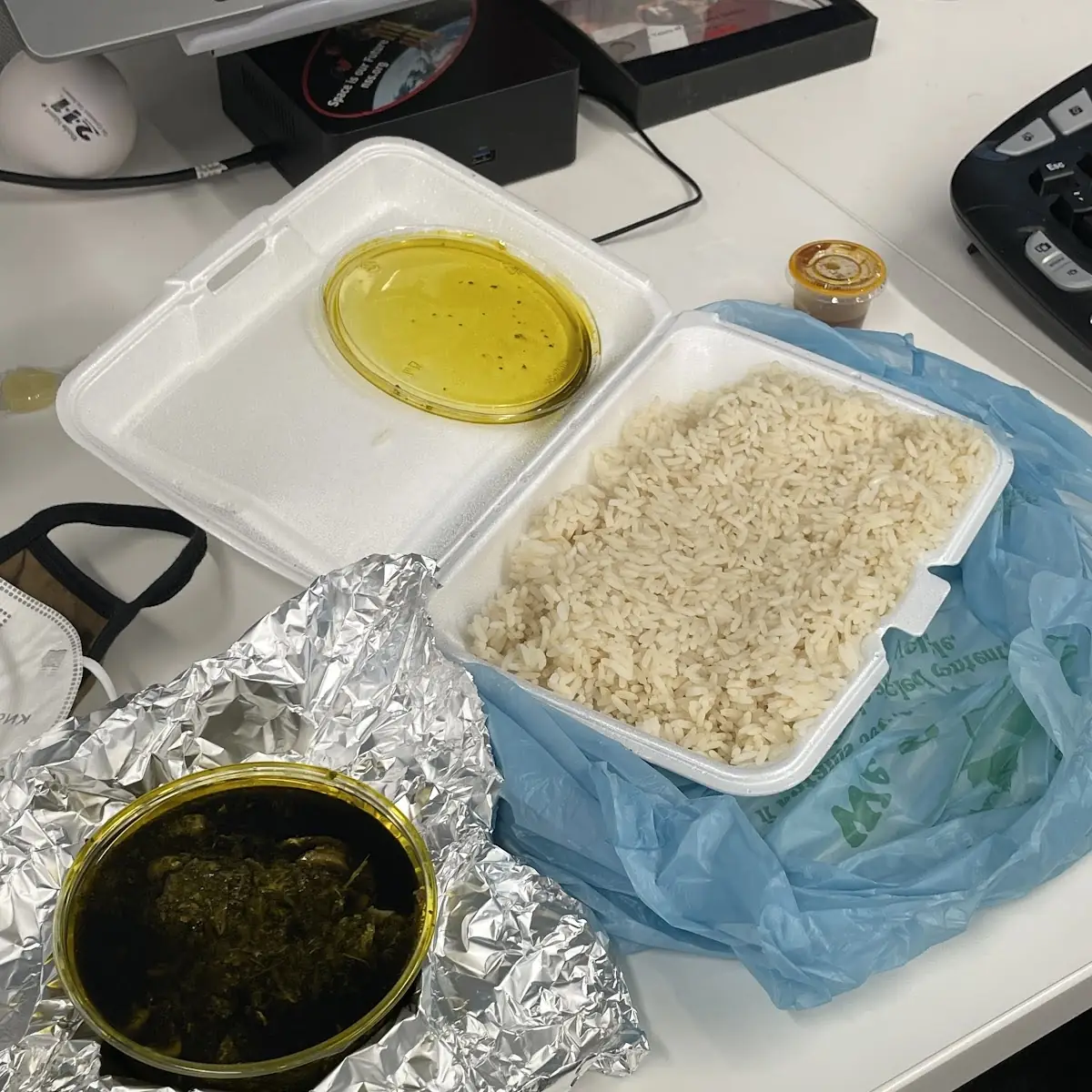 Casavva Leaf with Rice Bowl