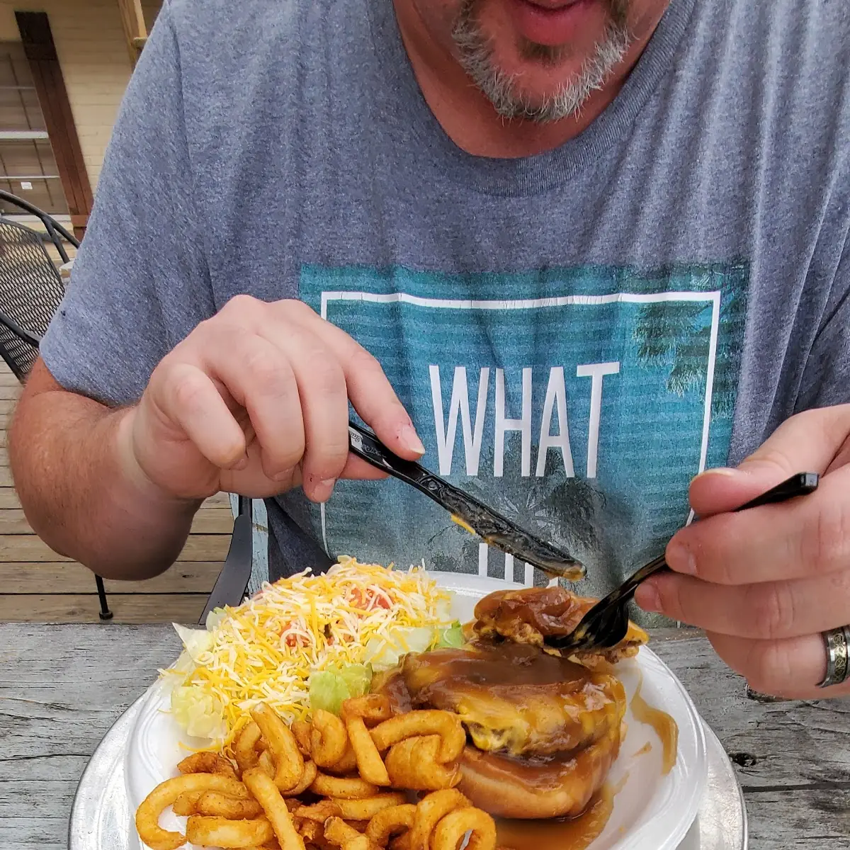 Open Face Burger