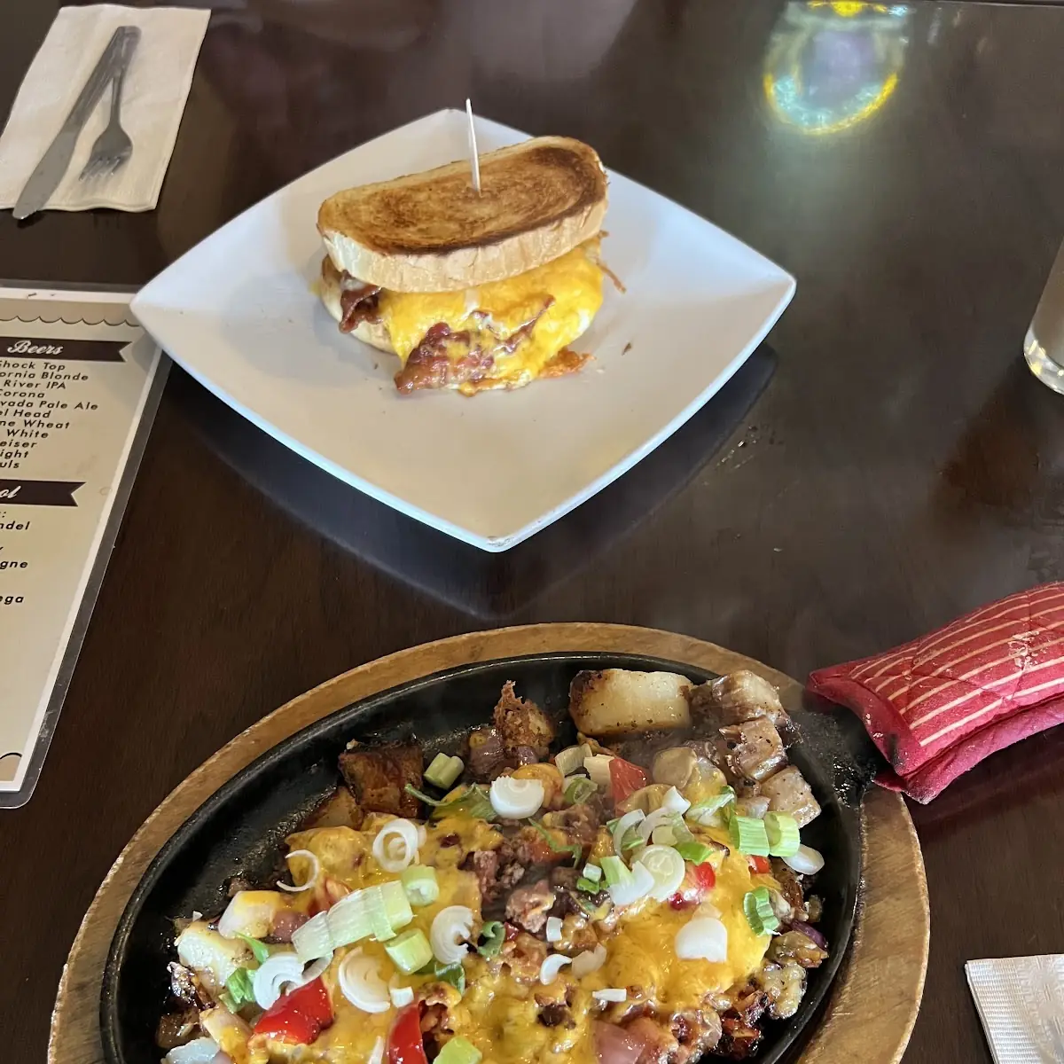 Breakfast Sandwich and Potatoes