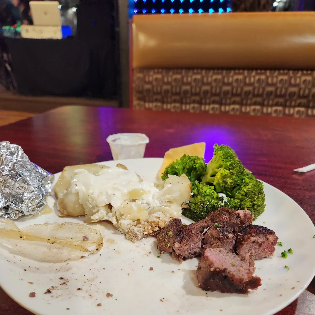 Sirloin Steak with a Baked Potato and Broccoli
