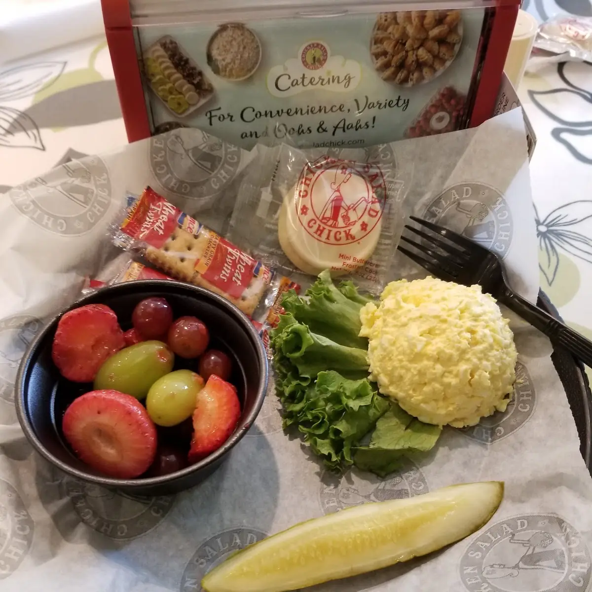 Egg Salad and Fruit Cup