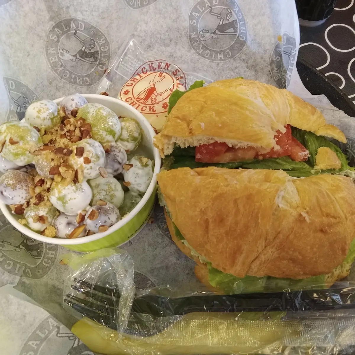 Lemon Basil Chicken Salad Sandwich With