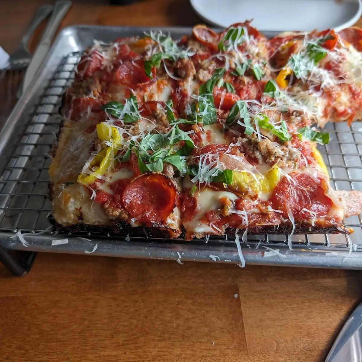 Half Pepperoni Half Mushroom Pizza