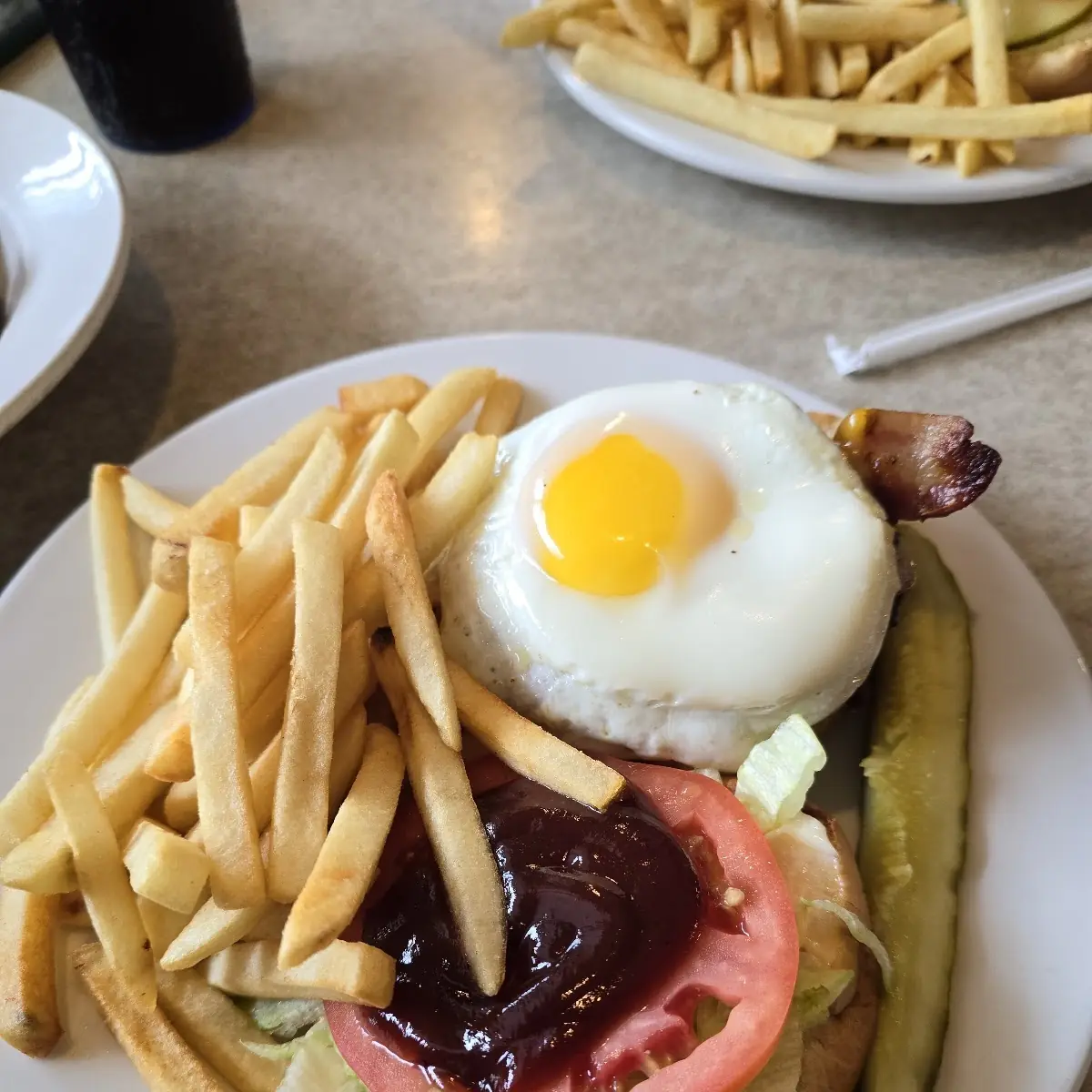 Sunrise Burger with BBQ Sauce Added