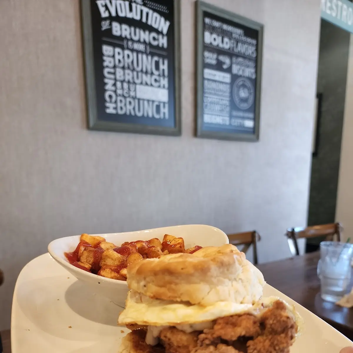 Broken Egg Biscuit Sandwich