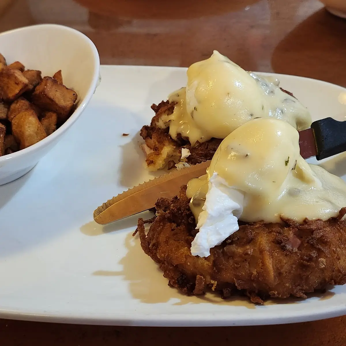 Broken Egg Chicken & Biscuit Sandwich