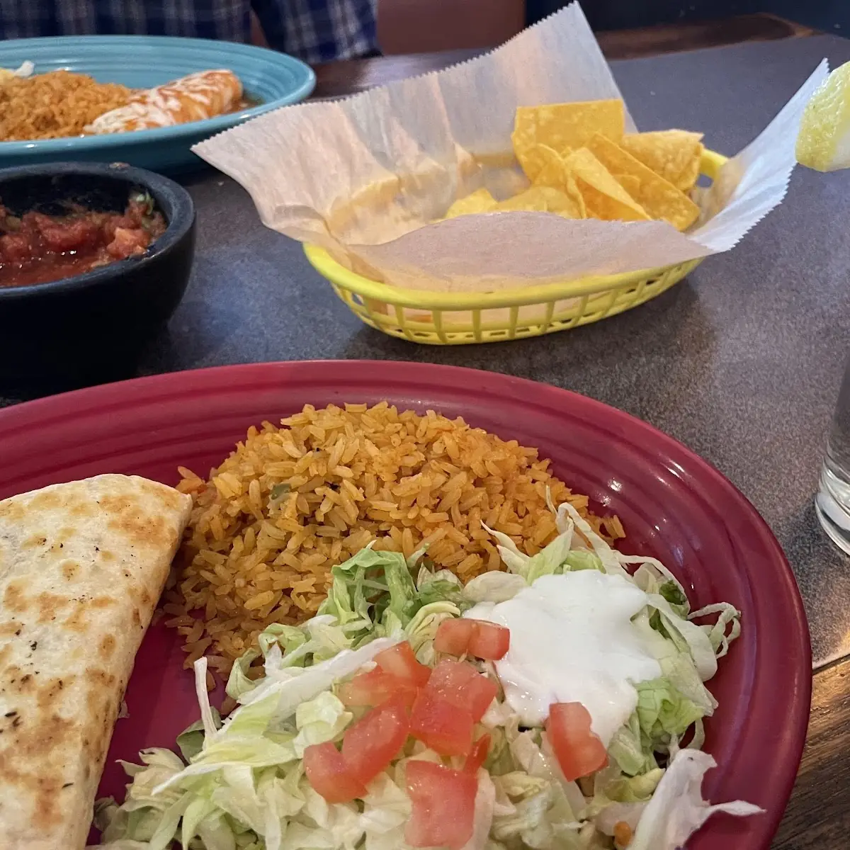 Taco Al Pastor Quesadilla Plate