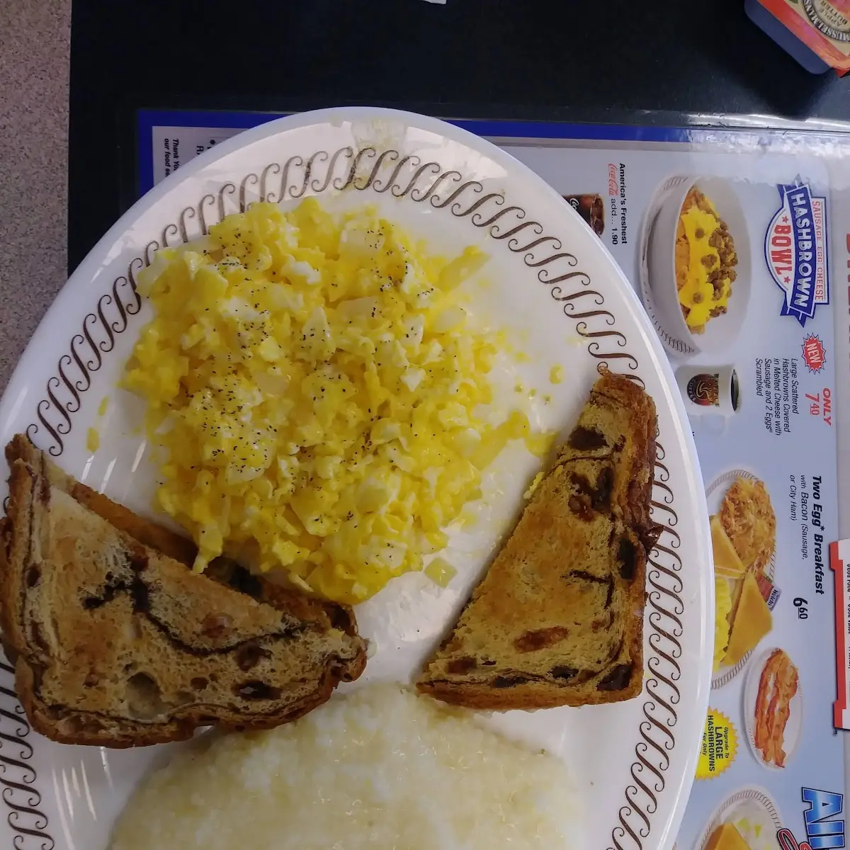 Cheeseand Eggs with Bacon and Raisin Toast