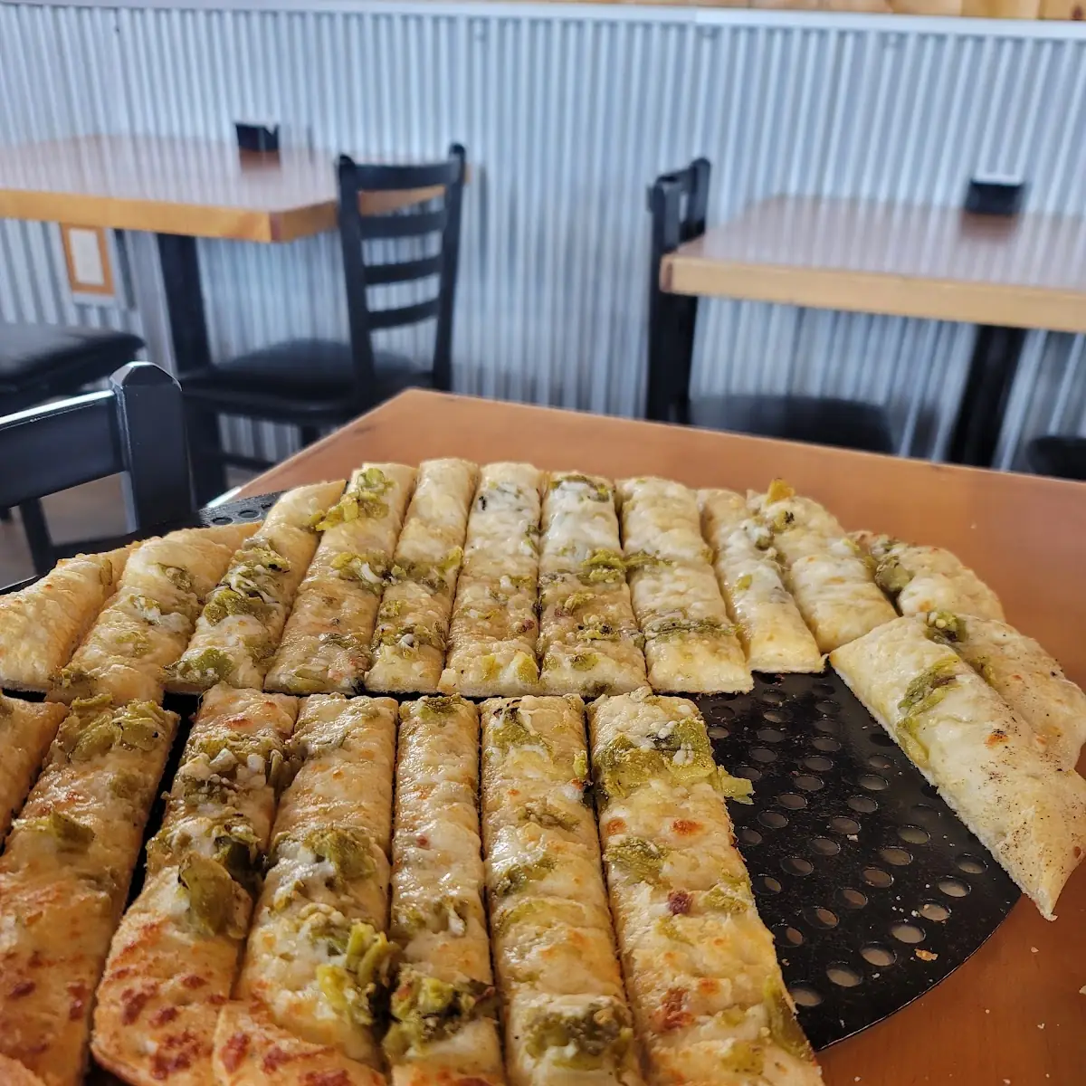 Green Chile Garlic Cheese Bread