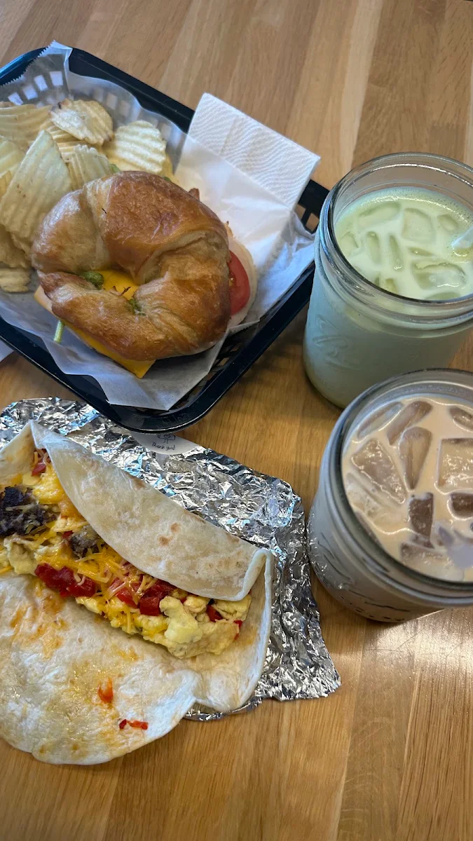 Breakfast Sandwich and Coffee
