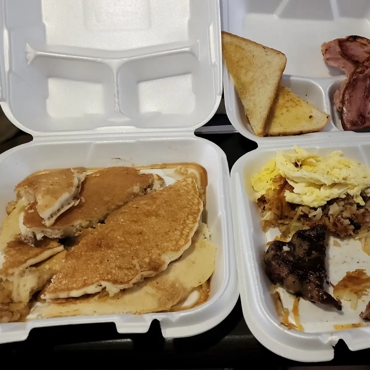 Steak N Eggs with Pancakes