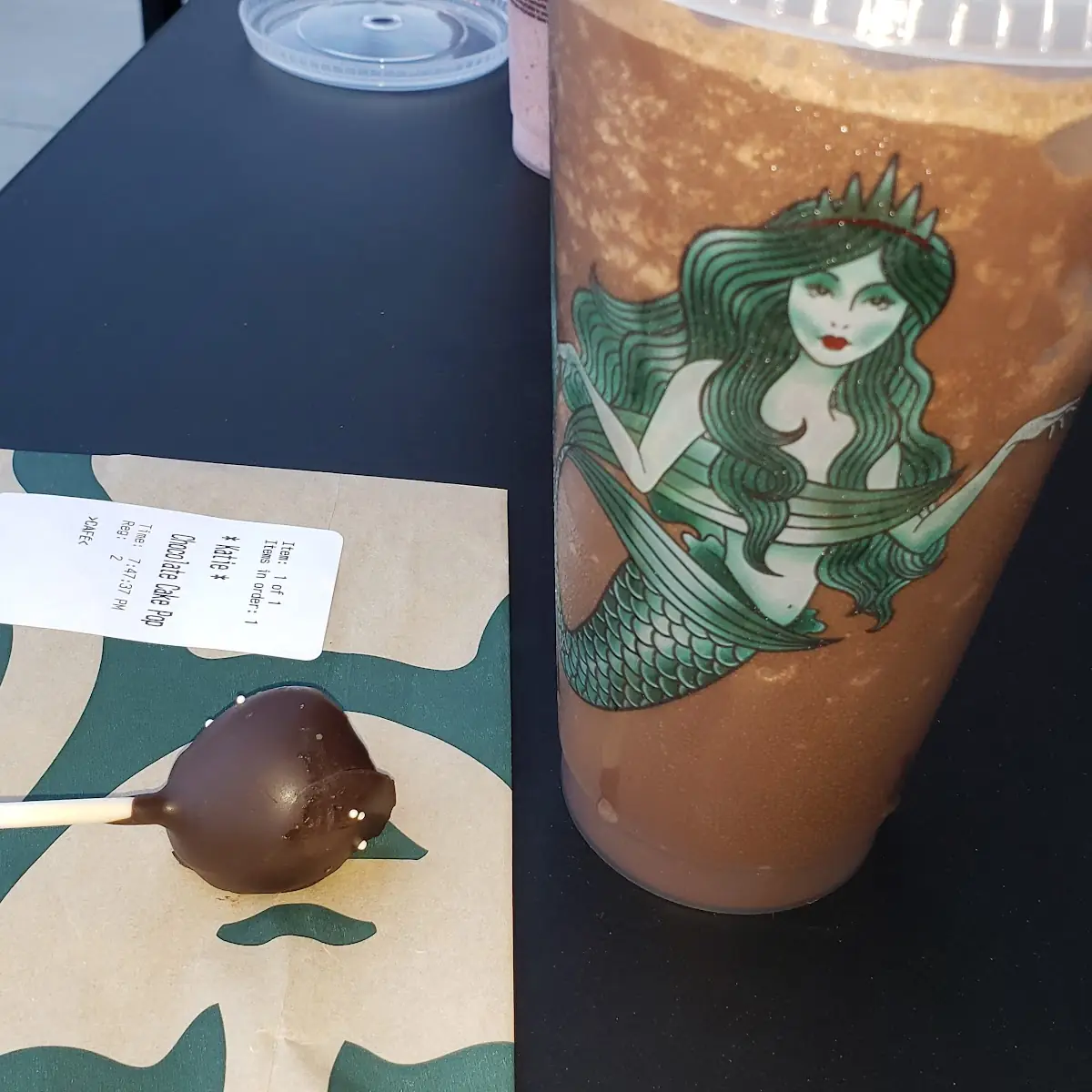 Cake Pop & Mocha Frappuccino