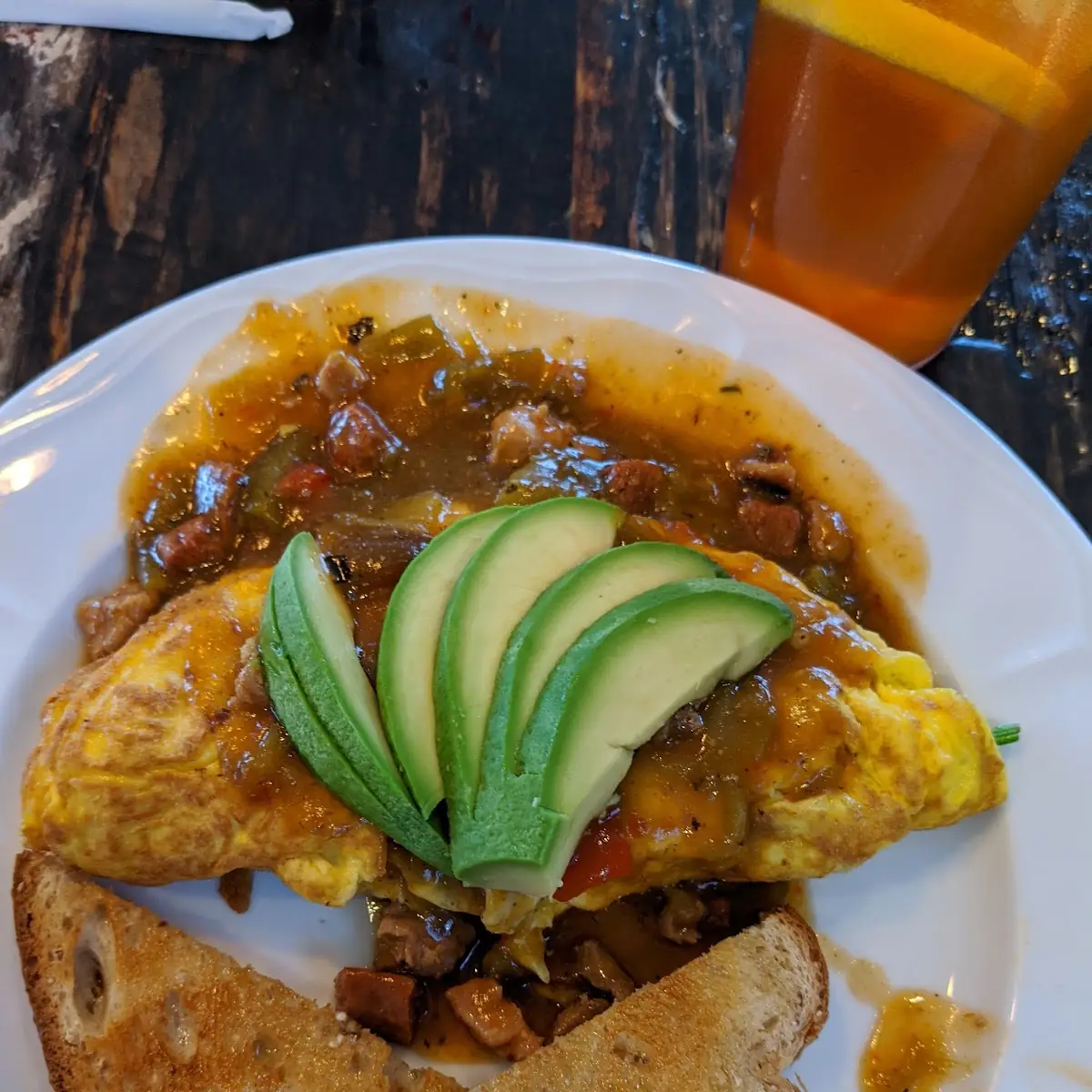Veggie Omlete with Green Chili