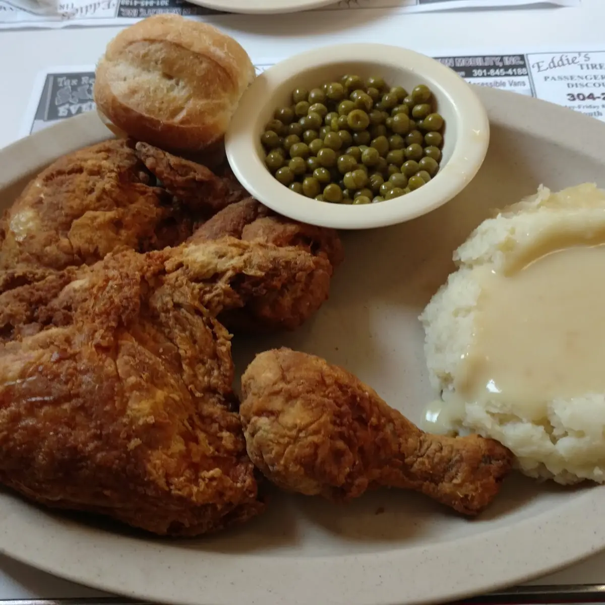 Four Piece Fried Chicken Dinner