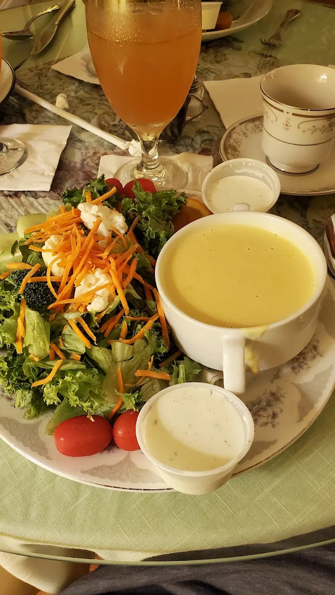 Squash Soup and Salad