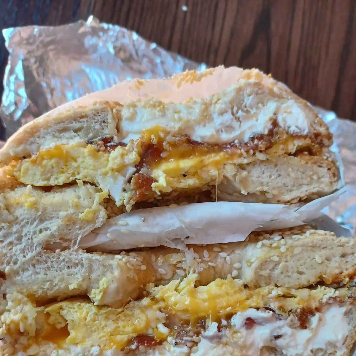 Sesame Bagel- Bacon Egg Cheese with Cream Cheese
