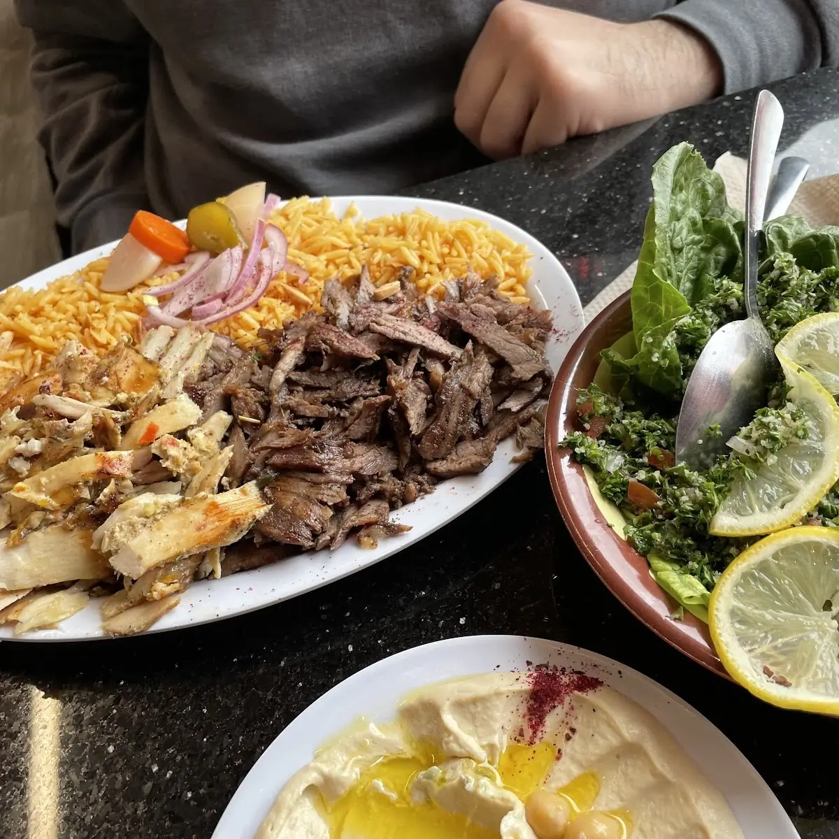 Chicken and Lamb Shawarma Platter