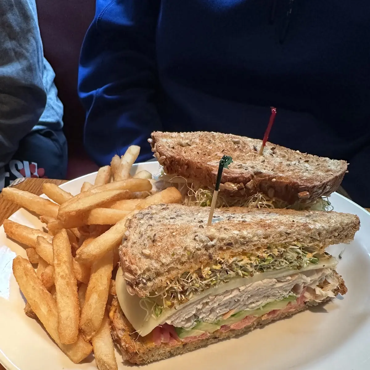 Turkey Sandwich and Fries