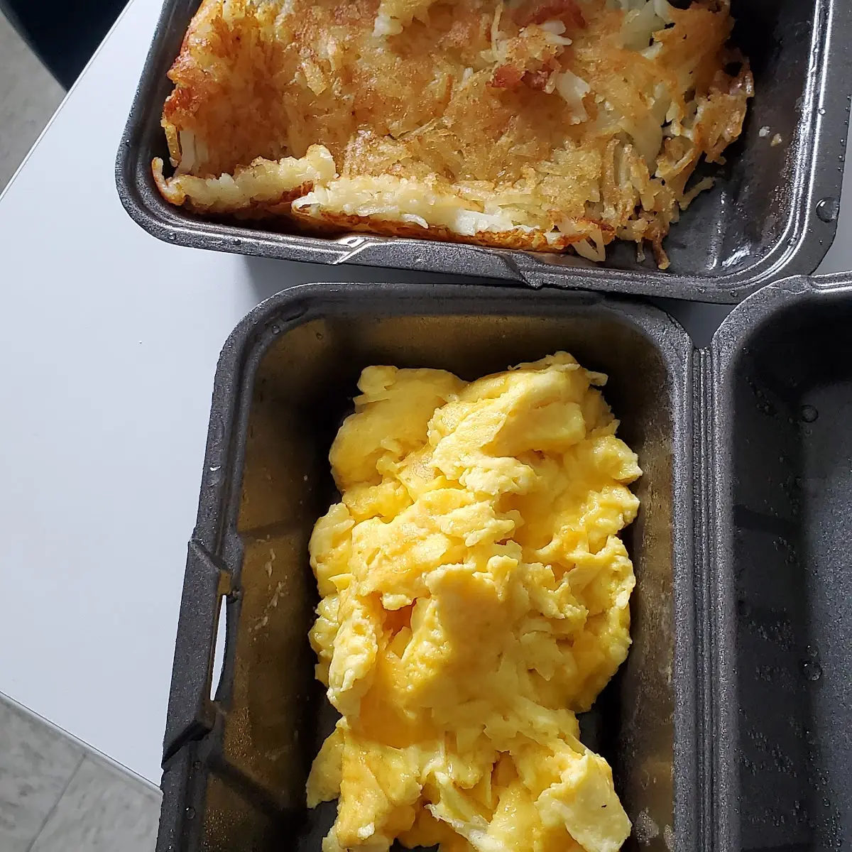 4 Scrambled Eggs with Cheese and Hashbrowns