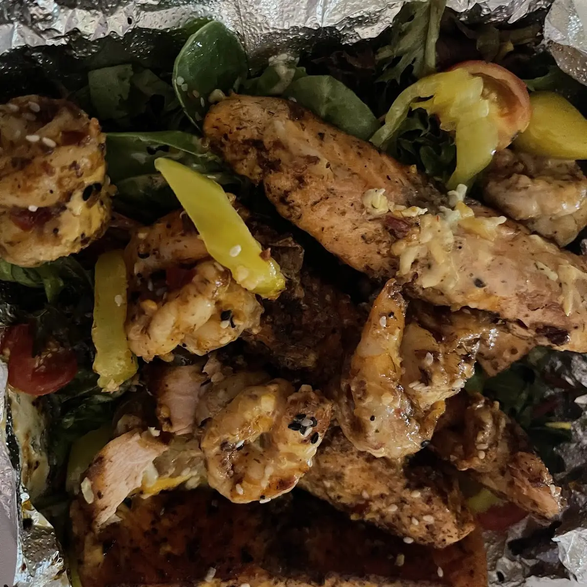 Grilled Shrimp and Salmon
