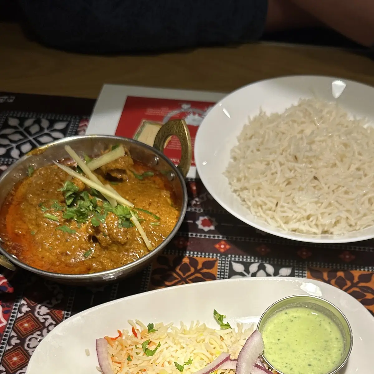 Chicken Biriyani and Lamb Karahi