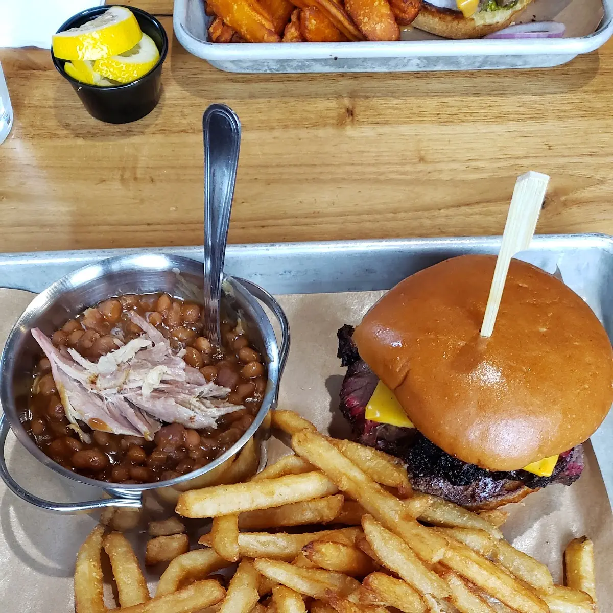 Baked Beans w Brisket Burger