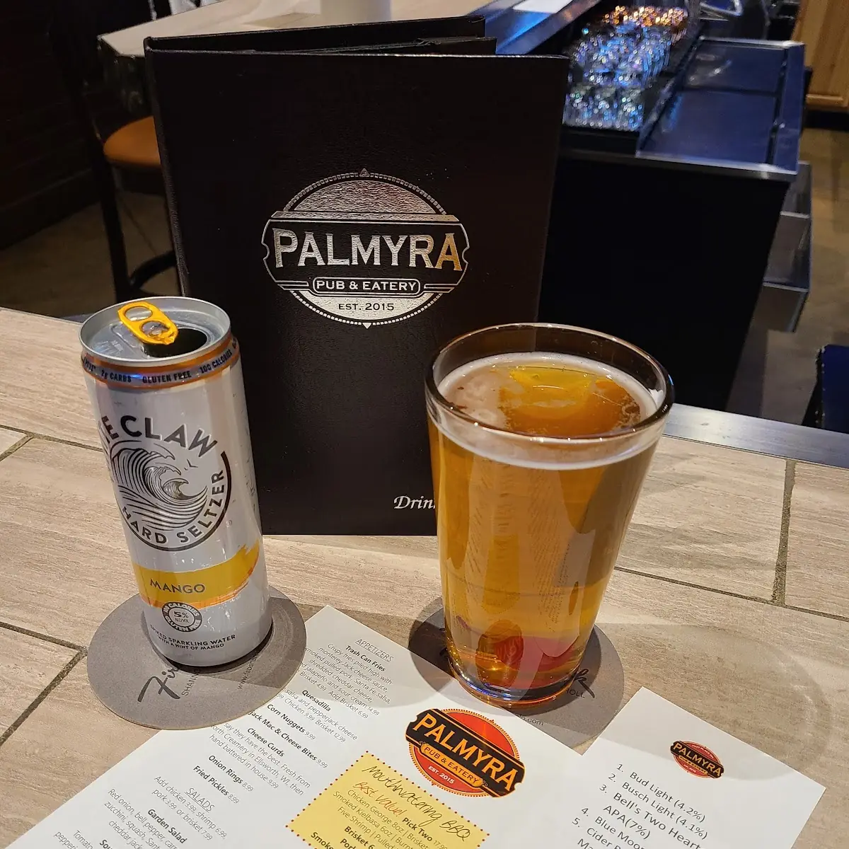White Claw Mango and a Cherry Blonde Bomber