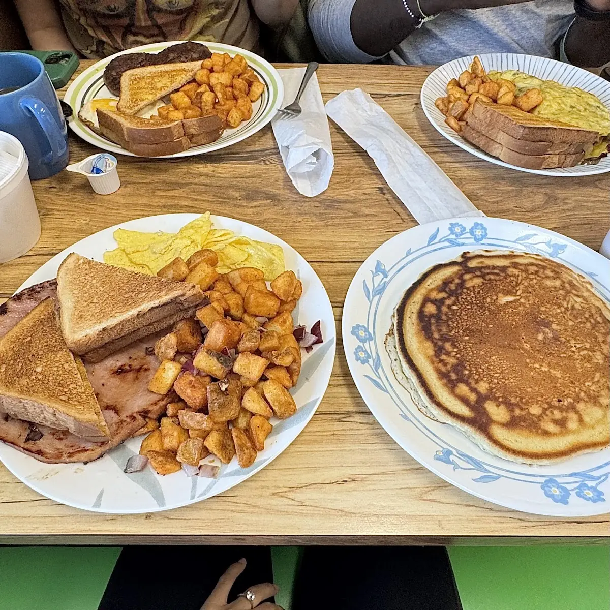 Omelette Potatoes Toast