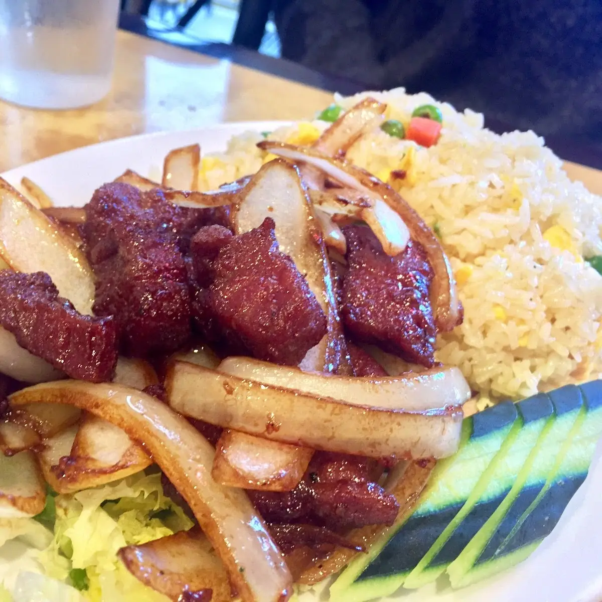 Cubed Beef Fried Rice