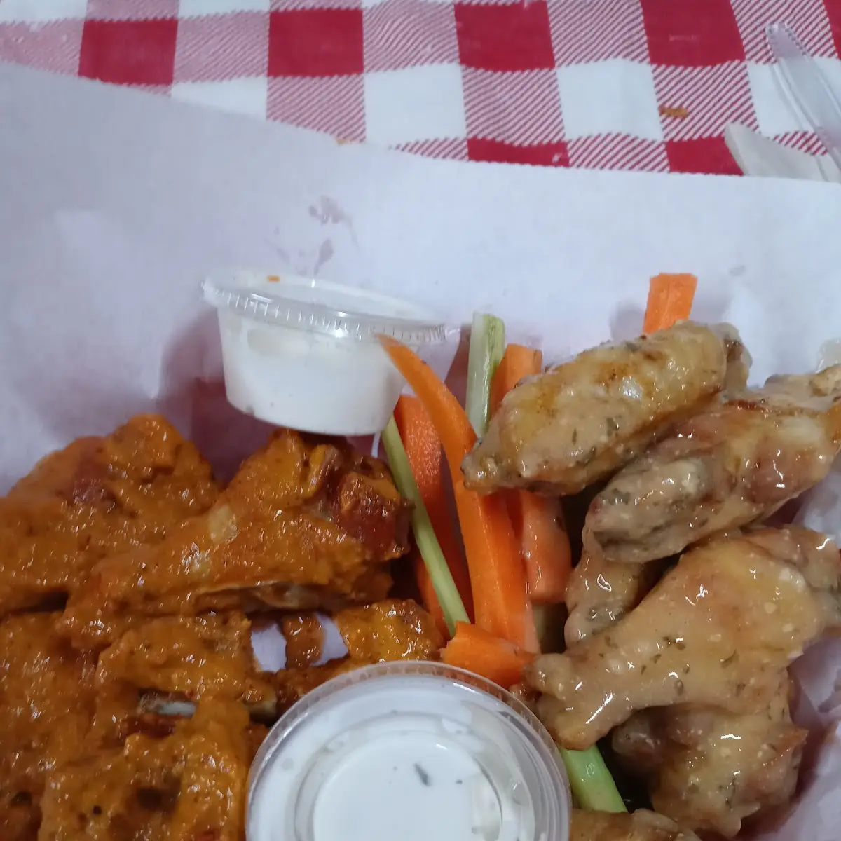 Hot and Garlic Parmesan Wings