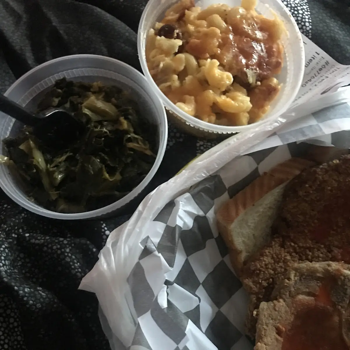 Pork Chop Collard Greens Macaroni & Cheese