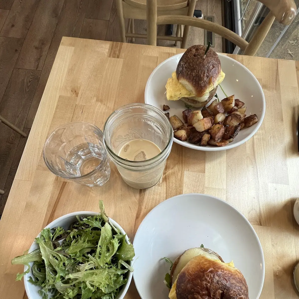 Breakfast Sandwich with Side Salad