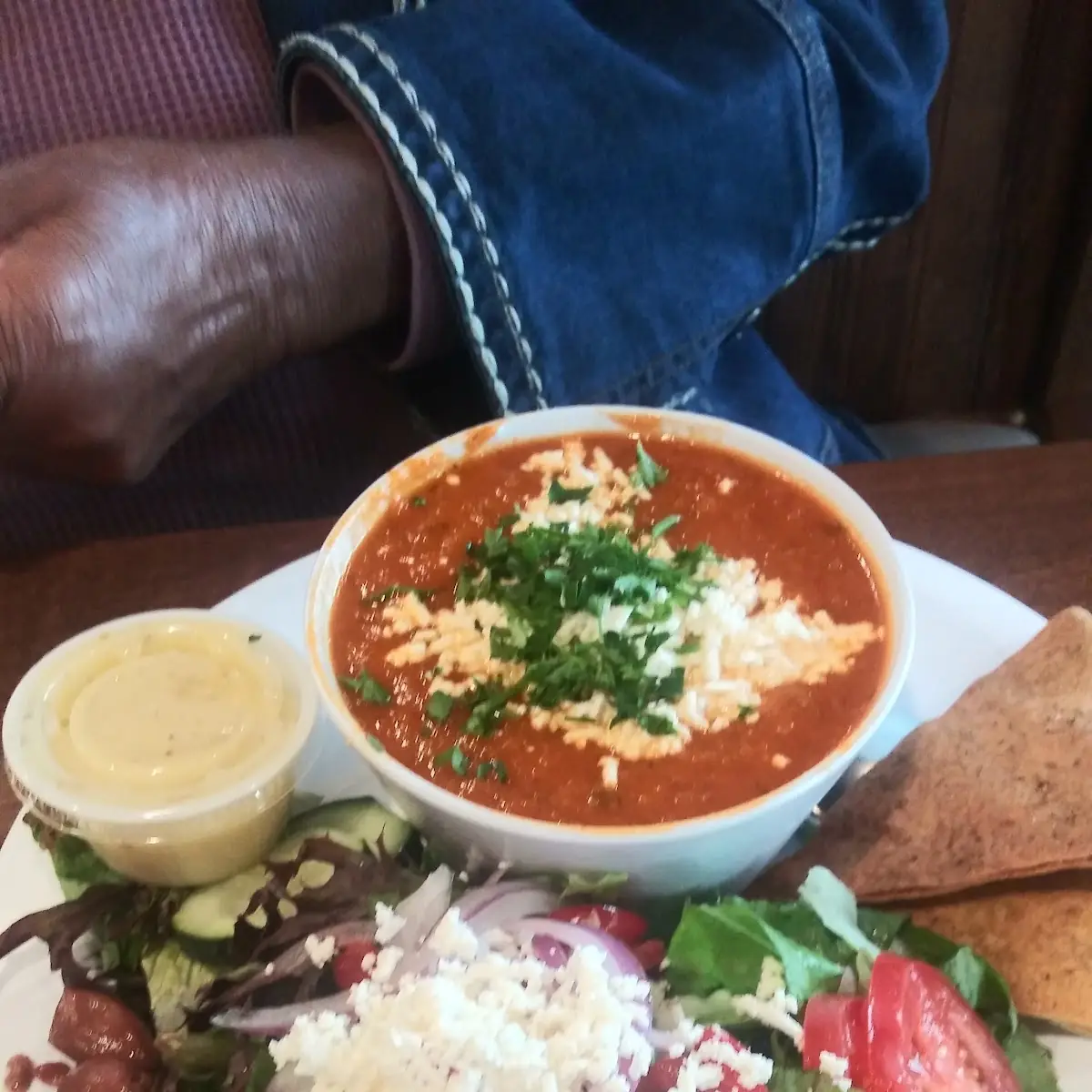 Greek Salad Tomato Basil Soup