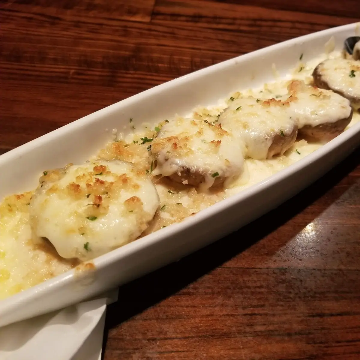 White Cheddar Stuffed Mushrooms