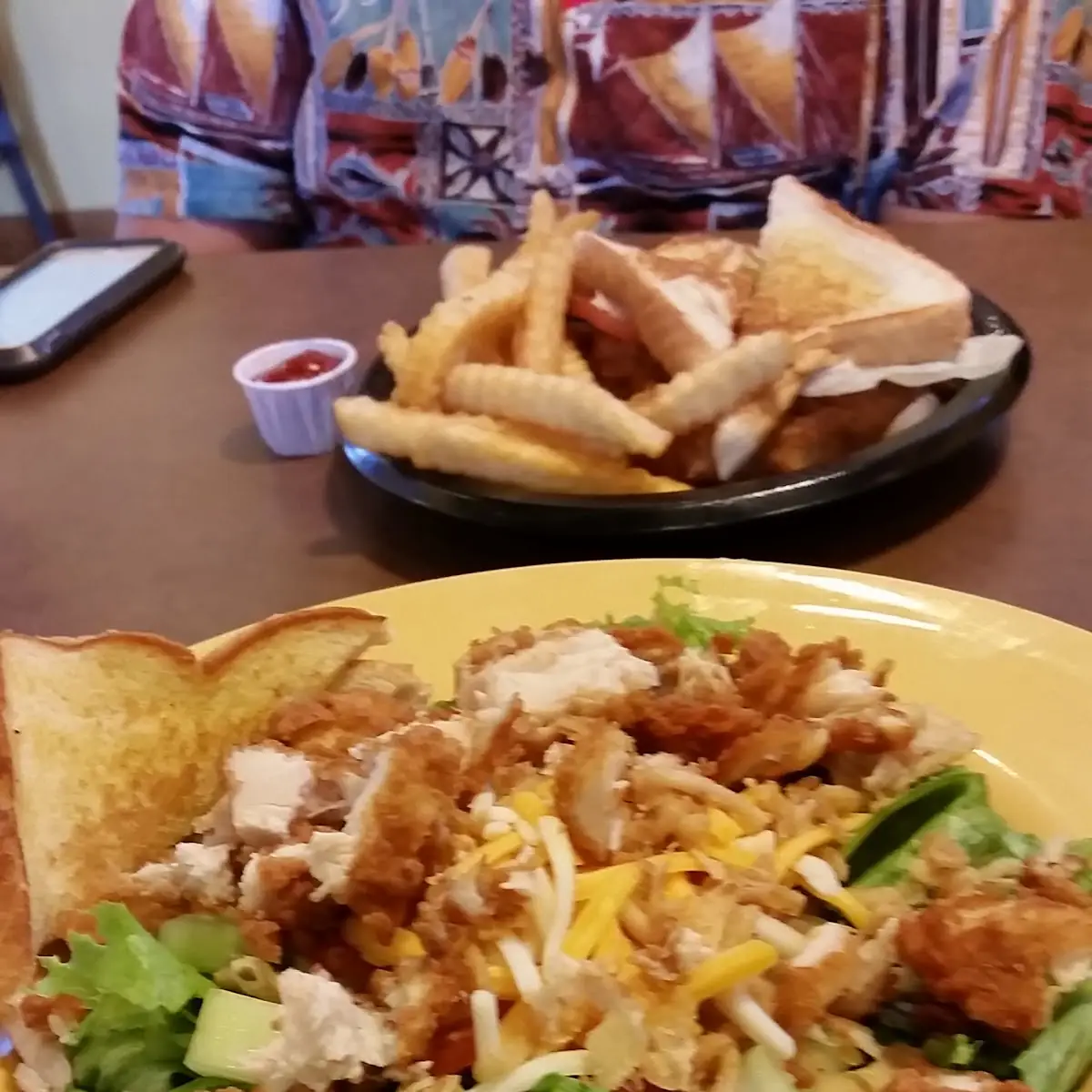 Salad with Fried Chicken