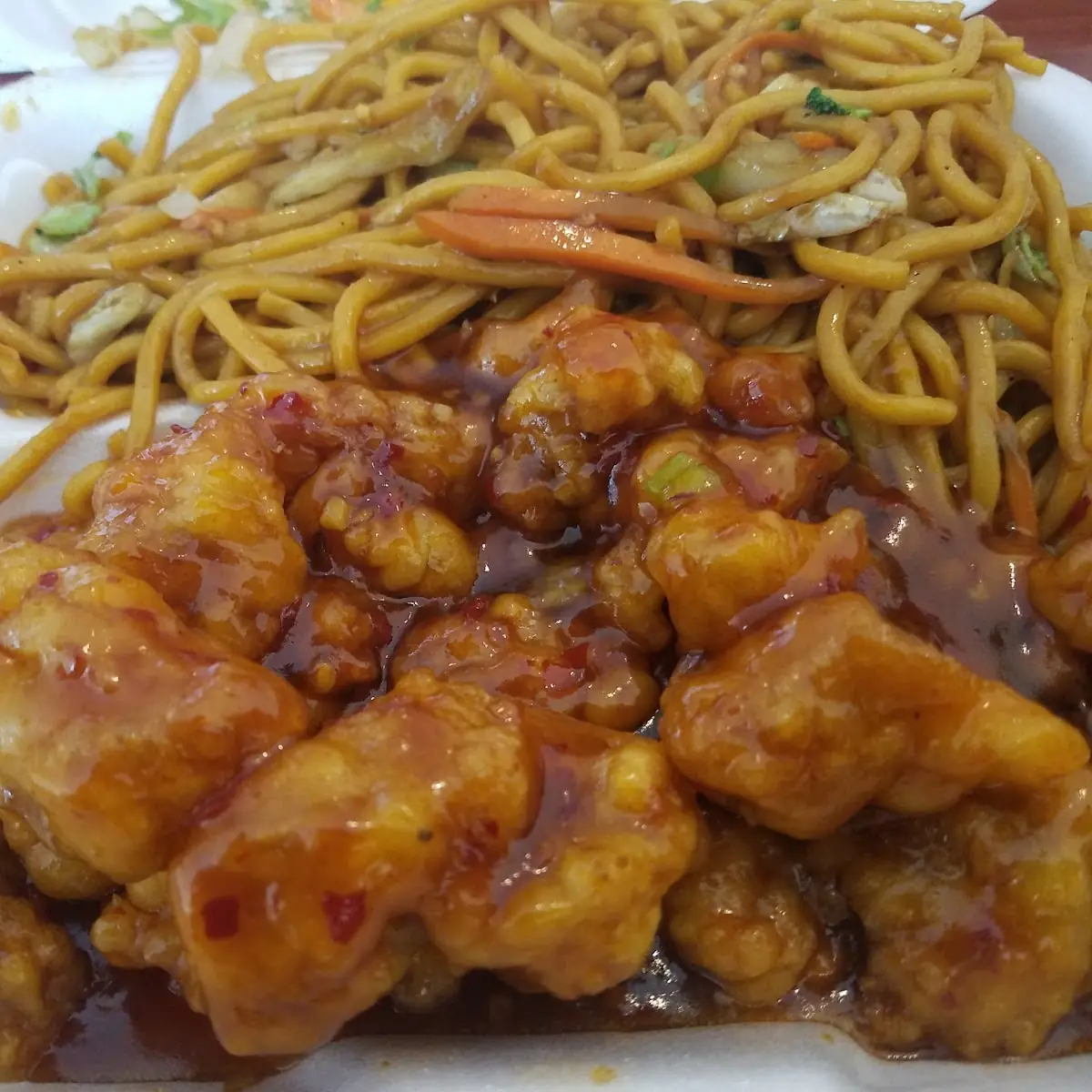 Orange Chicken Lo Mein