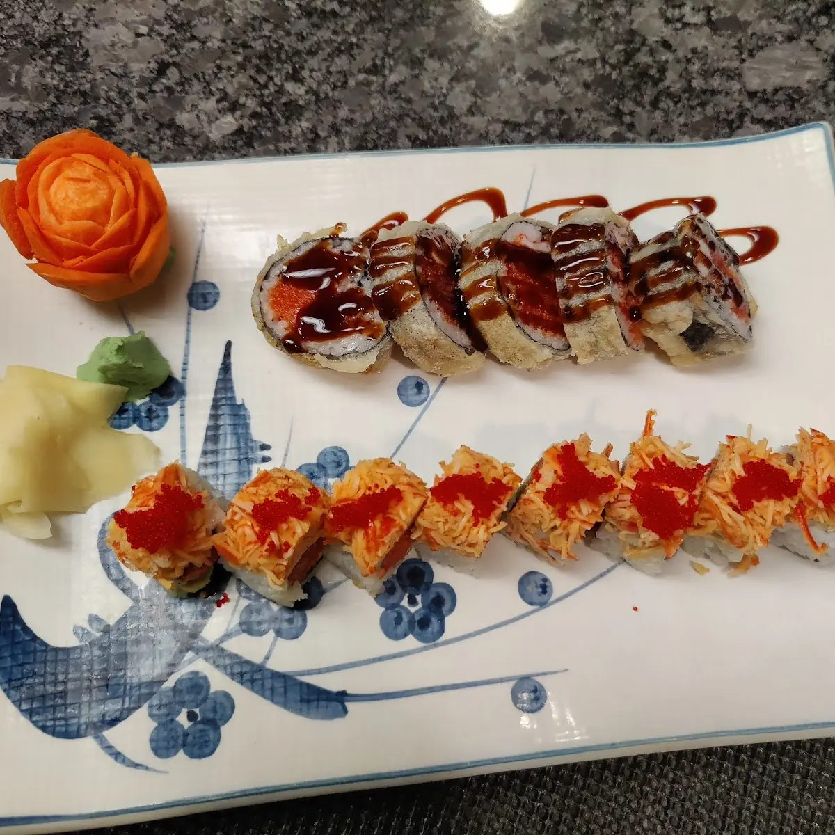Spicy Tuna, Salmon, or Yellow Tail Roll with Avocado