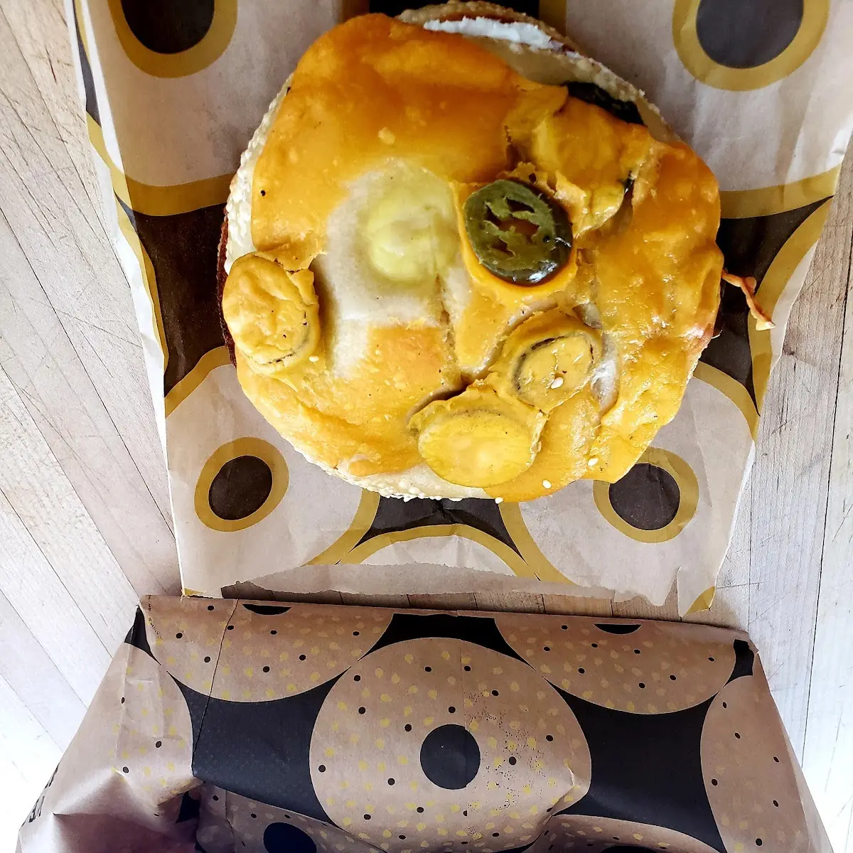 Jalapeno Cheddar Cream Cheese Toasted Bagel
