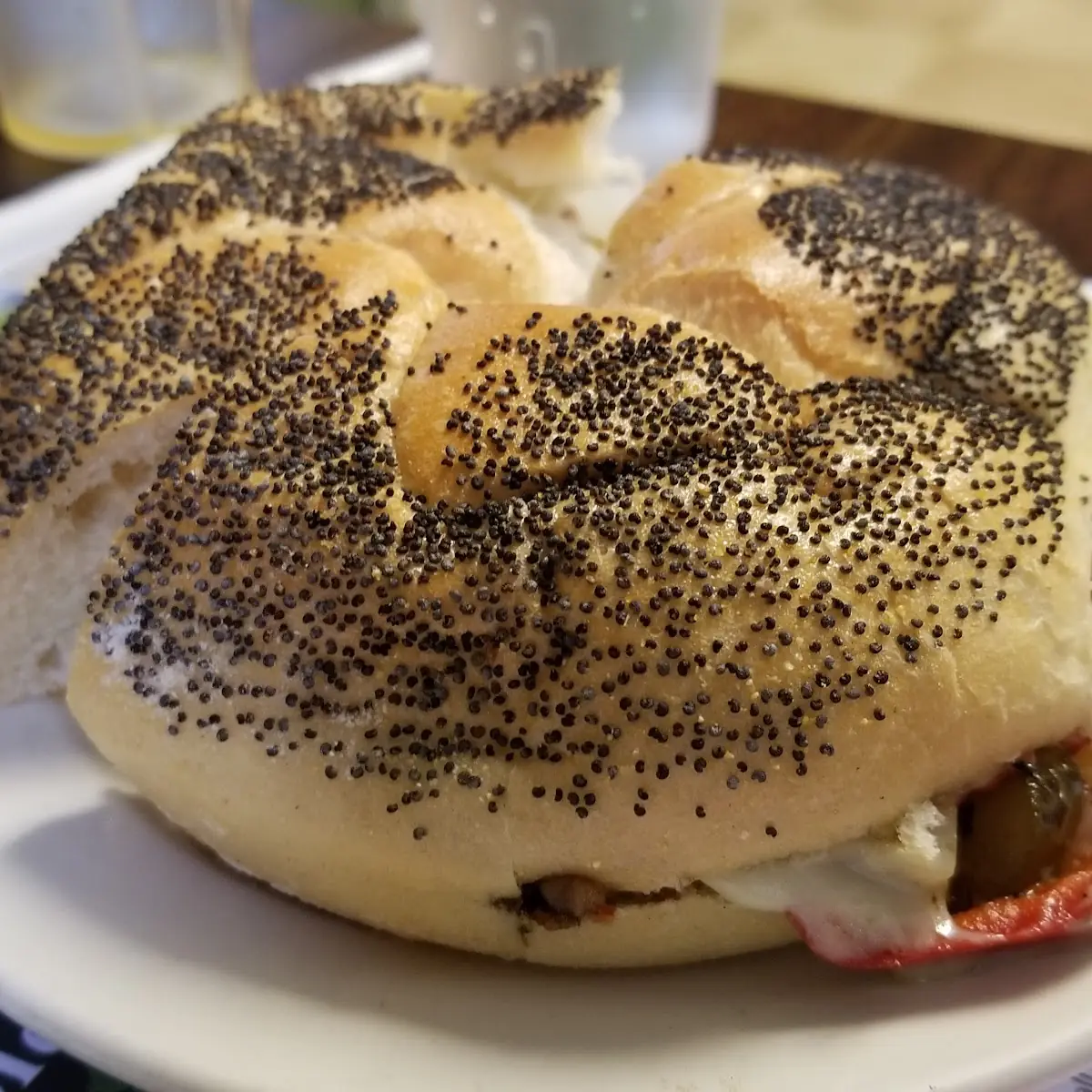Cheese Omelette on Hard Roll