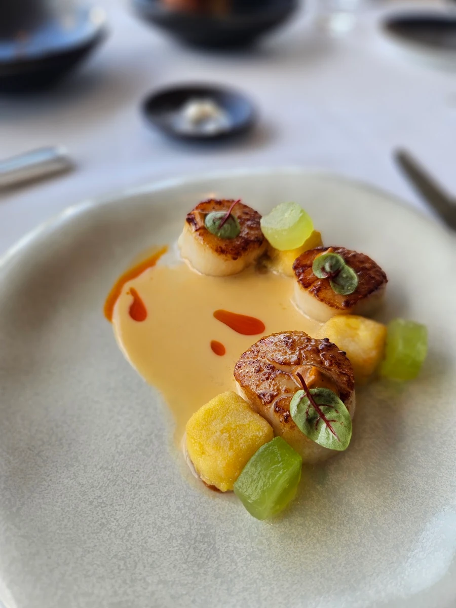 Caramelized Weathervane Scallops, Five Sails Restaurant
