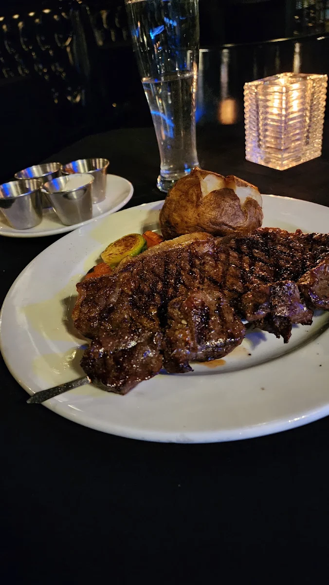 Steak Dinner New York and Lamb Skew