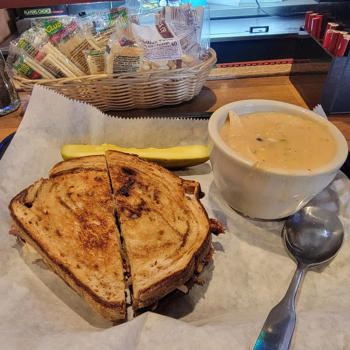 Rueben Sandwich with Soup