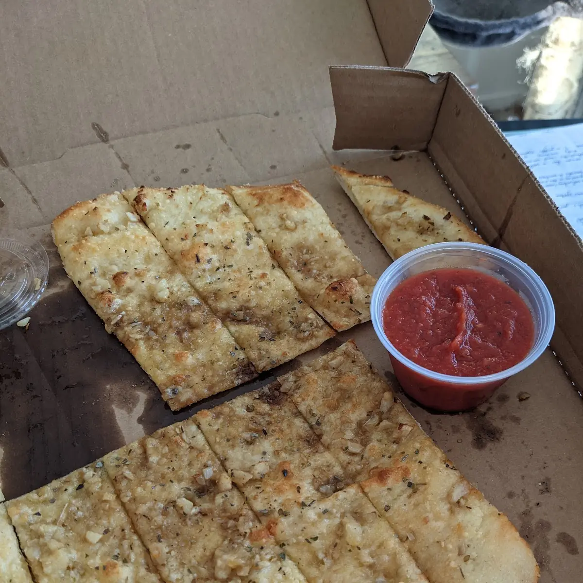 Toasted Cheesy Bread with Sauce