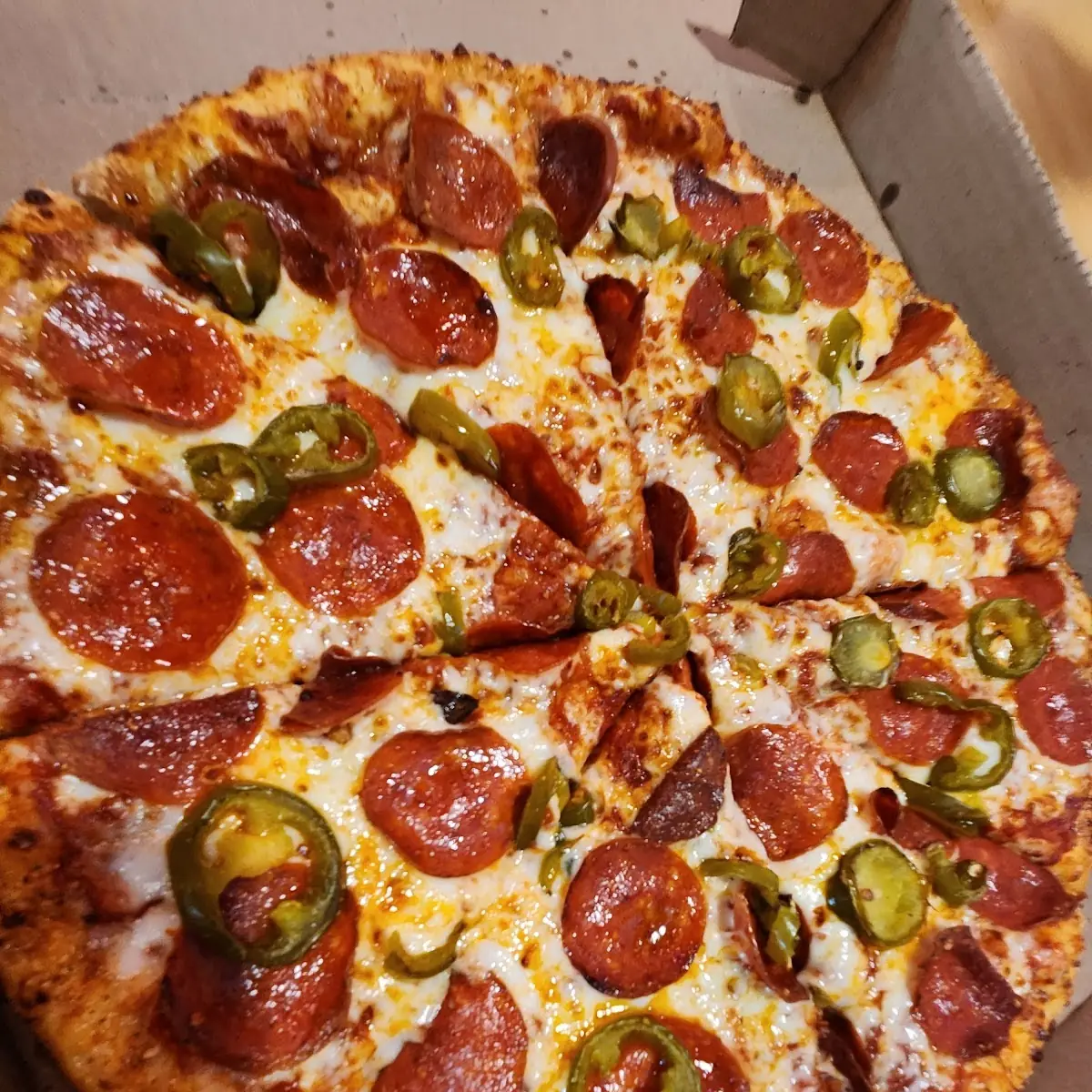 Pepperoni Pizza in Delivery Box