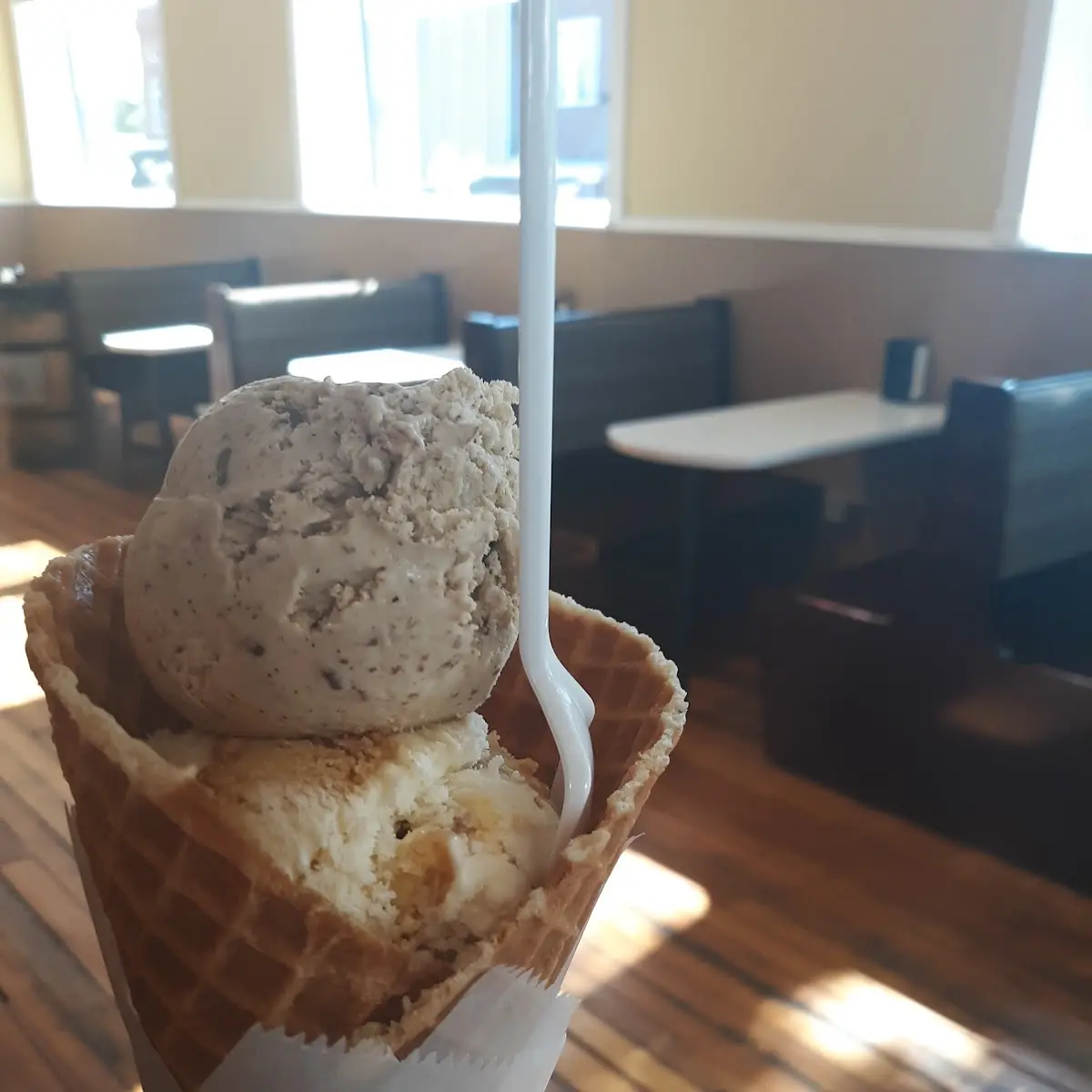 Waffle Cone with Two Scoops